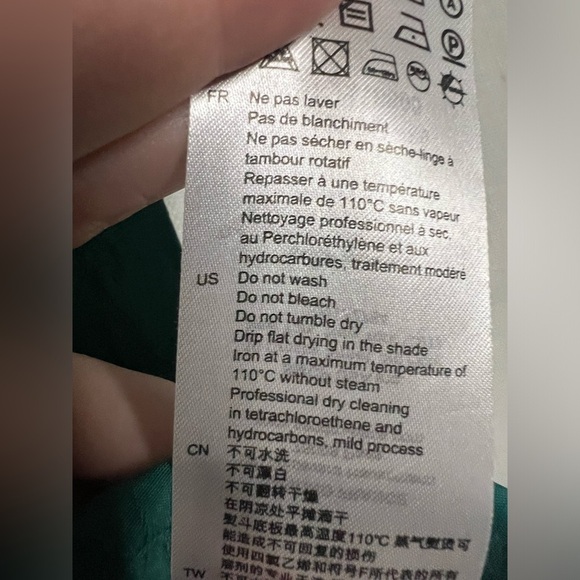 Sandro Paris Green Textured Tie Blouse Small - Picture 9 of 12